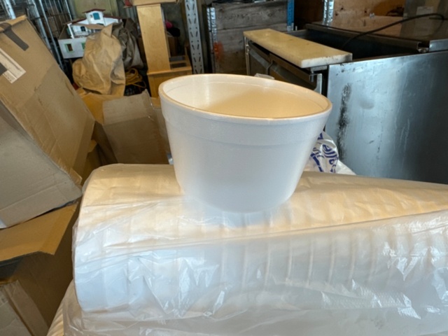 1338819-3 Styrofoam bowls, approximately 2500 pcs.