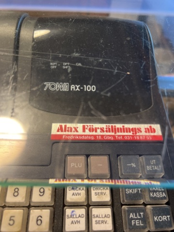 1333871-2 Cash register with cash drawer - Towa AX-100