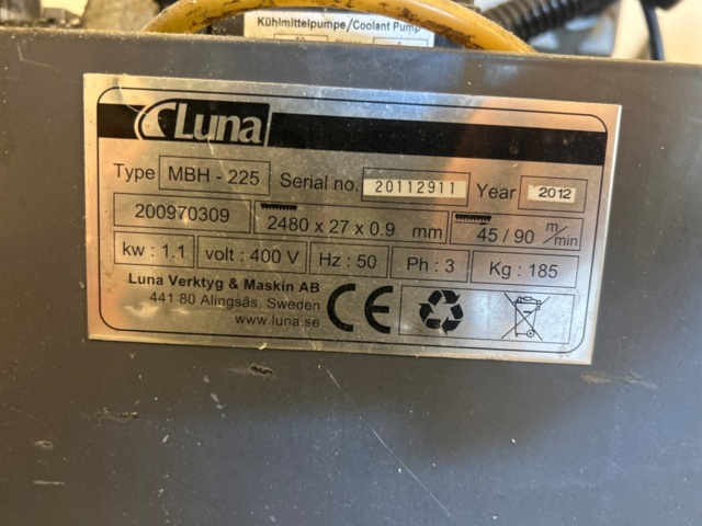 1316708-4 Bandsåg Luna MBH-225