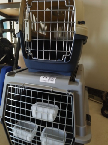 1334632-2 Transport cages, 2 pcs – Atlas, mesh door, handle, food bowls