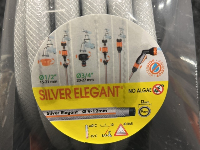 1340937-7 2 pcs Water hose set Claber 9mm, 10m