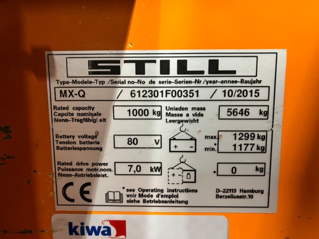 1341052-23 Pick truck vertical Still MX-Q