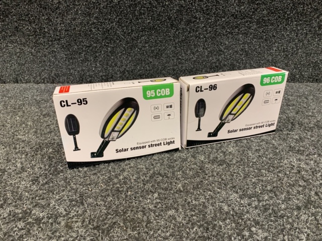 1341288-2 2 st LED Soldrivna lampor med rörelse- och skymningssensor, 95 cob