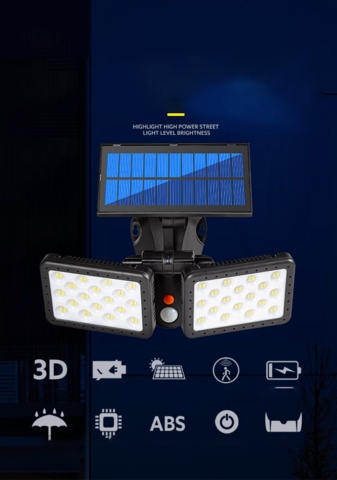 1341392-7 Lighting, dual headlights, solar cell charging and movement tendons - Shipping included