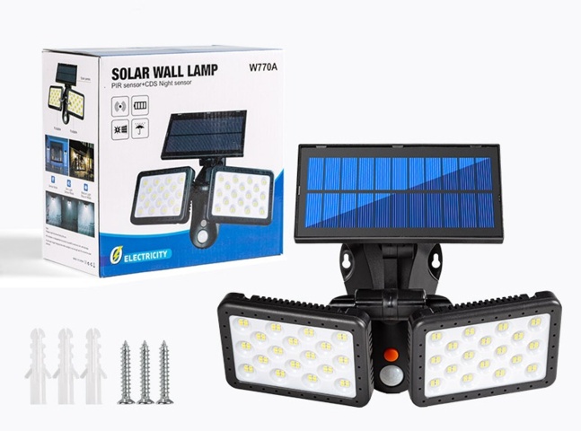 1341398-3 Lighting, dual headlights, solar cell charging and movement tendons - Shipping included