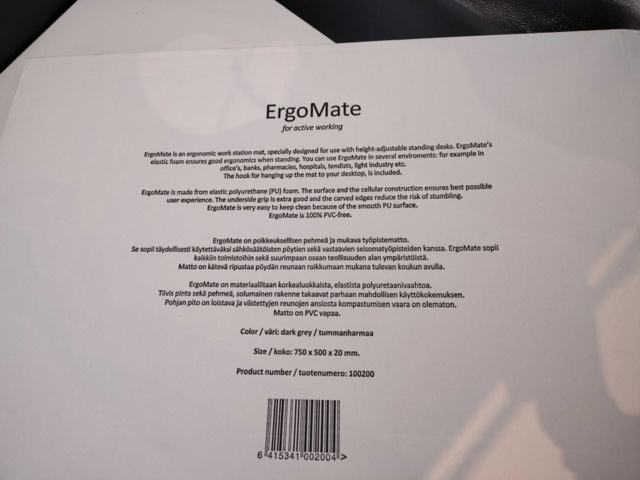 1341178-5 Work mat, 3 pcs - ErgoMate, 750 x 500 mm, ergonomic