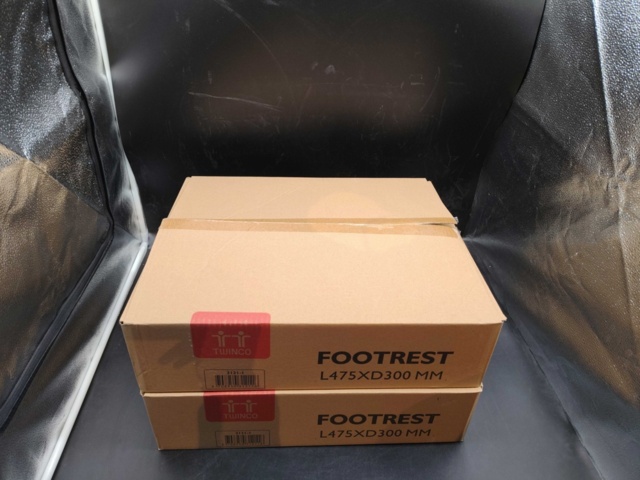 1341196-2 Footrest ergonomic, 2 pcs, Footrest, black/chrome