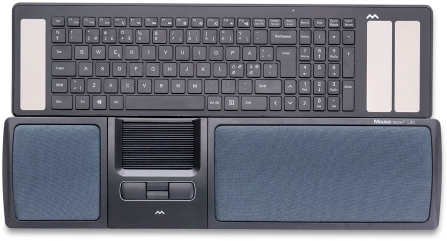 1341170-4 Mousetrapper Lite pointing device, black, with wrist rest