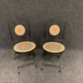1341616-1 2 pcs Garden chairs metal/mosaic