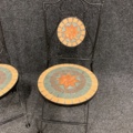 1341616-2 2 pcs Garden chairs metal/mosaic