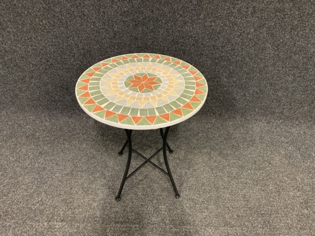 1341623-1 Garden table metal/mosaic