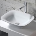 1342136-1 Washbasin Rectangular Polystone White Matt, V33-MATT 48x40x13.5cm