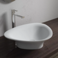 1342137-1 Washbasin Rectangular Polystone White Matt, V34-MATT 48x40x13.5cm