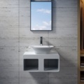 1342140-1 Wall-mounted Polystone Washbasin base, glossy white finish K54-BLANK 68X48X32cm