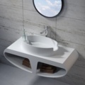 1342145-1 Wall-mounted Polystone Washbasin base, glossy white finish K51-BLANK 110X48X35cm