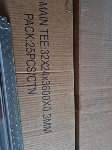 1342237-7 Complete suspended ceiling package white color with support structure 80m2