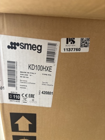 1137760-13 Smeg wall mounted cooker hood KD100HXE