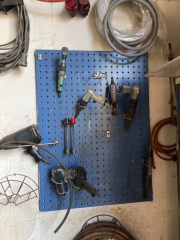 1333918-3 Sheet metal cabinet, tool board, various tools and wiring