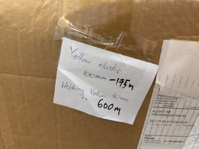 1341838-8 Elastic bands & bands – Hi-Vis Lycra & webbing, + 3,000 meters