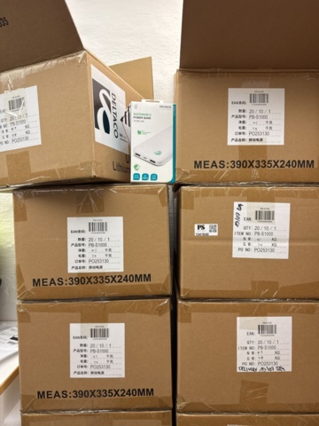 1341840-4 Powerbanks – Deltaco 10,000 mAh, approx. 320 pcs (16 boxes)