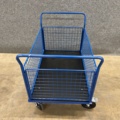 1342437-5 Platform trolley TRANSFER 4 mesh sides, 1200x800 mm, 500 kg, solid rubber wheels, with brake