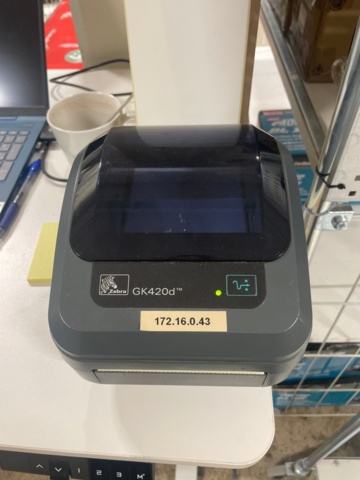 1316807-3 Desk, label printer, shelf trolleys. No content