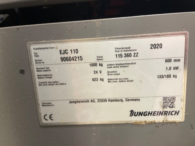 1316838-3 Walking stacker Jungheinrich EJC110