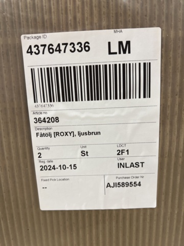 1342423-4 Armchair ROXY, light brown