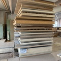 1176354-3 Larger lot with Melamine-coated chipboard and laminated boards.