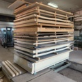 1176354-5 Larger lot with Melamine-coated chipboard and laminated boards.