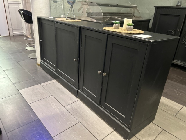 1315866-2 Wooden cabinets 4 pcs with contents and older wooden chest