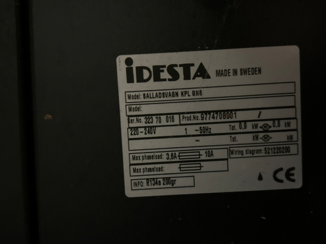 1315867-4 Refrigerated buffet 175 x 88cm, height 90cm