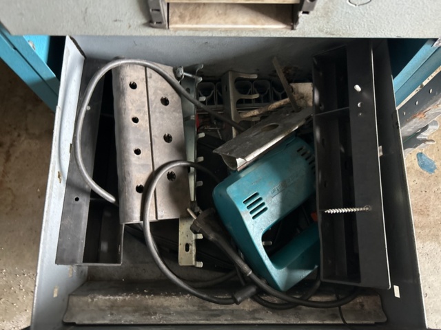 1337310-13 2 car interior shelves with mixed contents