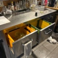 1315870-3 Refrigerated counter with sink and drain