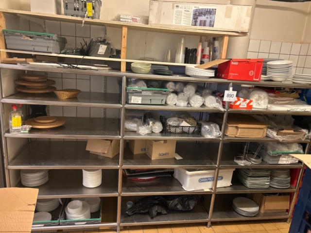 1315890-1 Stainless steel shelf 3 sections not divisible with contents