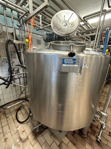 1290006-10 Mejeritank dubbelmantlad 1000L med omrörare. - LTA