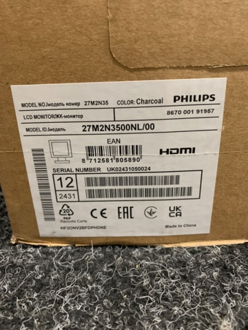 1338617-3 27" Gaming monitor Philips 27M2N3500NL/00