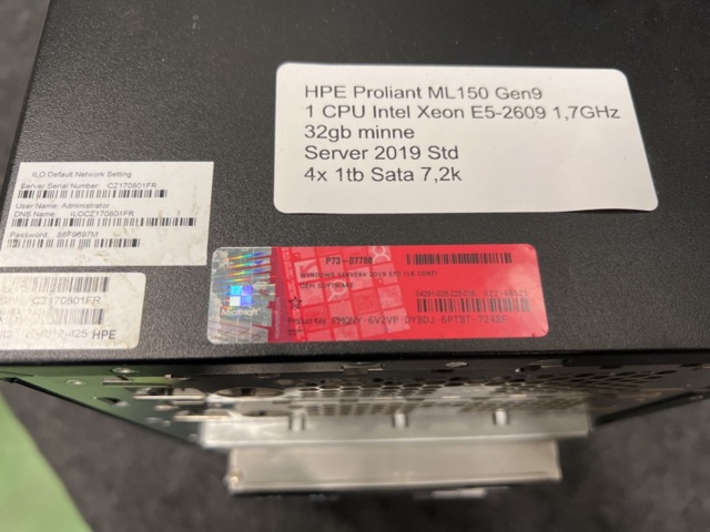 1338637-4 Server HPE ProLiant ML150 gen9