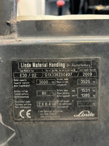 1316736-9 Linde E30/02 forklift