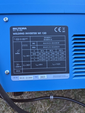 1135751-6 Welding inverter MI 130 Biltema