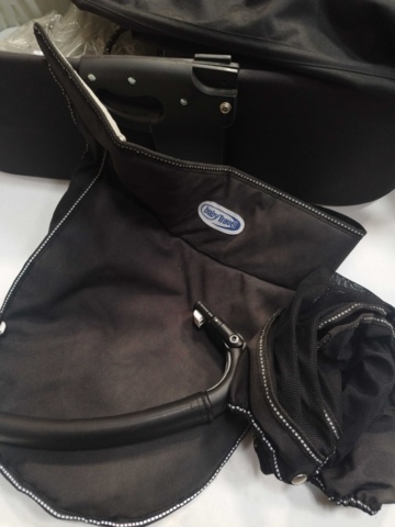 1343279-3 Stroller carrycot - BabyTravel, black fabric, plastic fasteners