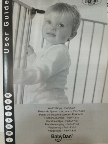 1343294-1 Child safety gate - BabyDan, wall mount, black metal, mounting kit