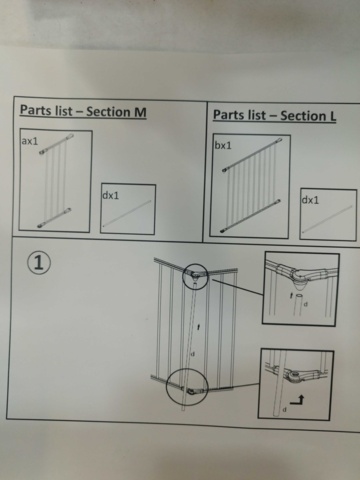 1343294-2 Child safety gate - BabyDan, wall mount, black metal, mounting kit