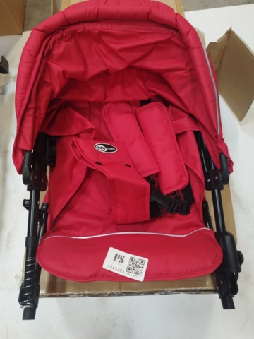 1343295-1 Sulky module - red textile, black frame, foldable, reflective tape