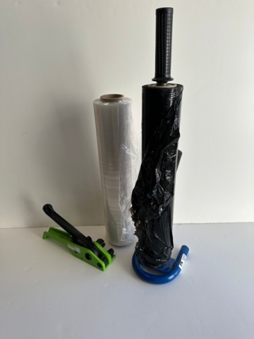 992373-1 Strap tensioners and shrink wrap