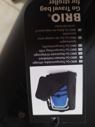 1343312-3 Transport bag - BRIO, Go Travel Bag, black, zipper, for stroller