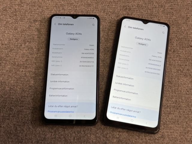 1086067-2 Mobile phone x2 - Samsung Galaxy A04s, 32GB