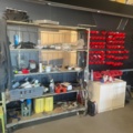 1315913-2 Workbenches, tools, storage shelf, boards with plastic boxes