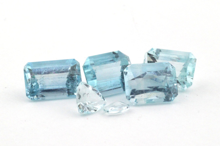 1345235-4 Lot of faceted aquamarines approx. 41.96 ctv (16)