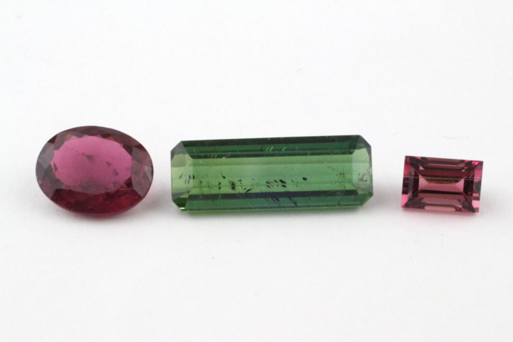 1345237-4 Lot of faceted tourmalines approx. 40.88 ctv (16)